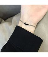 New Nike Swoosh Logo Silver Charm Wrist Bracelet Foot Ankle Chain Anklet - $27.68 CAD