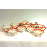 Antique Japanese Kutani 10 Pc. Set of Hand Painted Porcelain - $85.54