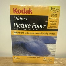 KODAK Ultima Picture Paper High Gloss 8.5 x 11 NEW 40 Sheets For Inkjet Prints - $13.37