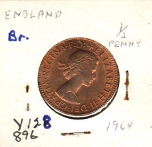 Great Britain 1/2 Penny, 1964, Bronze, QE II, KM128 - £0.77 GBP