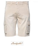 SSEINSE Men&#39;s Bermuda Cargo Beige Cotton Modern Fit Shorts Size US 40 EU... - $68.74