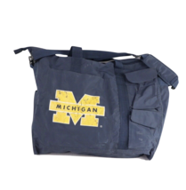 Vintage 90s Distressed University of Michigan Spell Out Tote Bag Multi-P... - $24.70