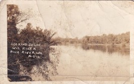 Wisconsin River Blue River WI Real Photo RPPC Postcard A29 - £2.34 GBP