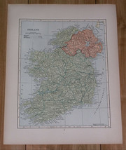 1943 Vintage Wwii Map Of Ireland Dublin Baile Atha Cliath / Verso Scotland - £21.86 GBP