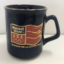 Vintage Calgary 1988 Winter Olympics Maxwell House Team USA Coffee Mug Cup - £9.46 GBP