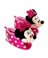 MINNIE MOUSE DISNEY Plush Rubber Bottom Slippers Toddler&#39;s Size 7-8 or 9... - £14.22 GBP