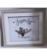 Family is everything pebble art frame, woodlandtimes - $31.60