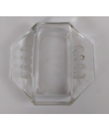 Vintage MCM Safex Octagon Thick Clear Glass Ashtray - $10.59 CAD
