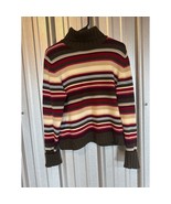 Kate Hill Cotton Blend Stripe Turtleneck‎ Pullover Sweater Womens Petite PL - $41.98 CAD