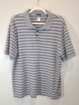 Patagonia Organic Cotton Striped Short Sleeve Polo Shirt (Men&#39;s Large) Gray - £14.22 GBP