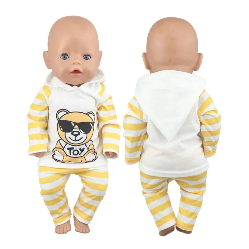 Play 2021 New Dolls Outfit Suits For 17 inch 43cm Baby Reborn Doll Cute Jumpers  - £23.60 GBP