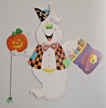 Halloween Ghost Cut Out Large Movable Pieces Hanging Decoration 27&quot;x12&quot; - £26.45 GBP