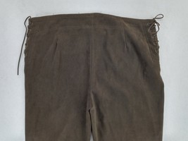 Studio Y Sz 31&quot;W x 32.5&quot;L Women&#39;s Flare Brown Boho Hippie Pants Side Hip... - £13.34 GBP