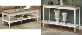 French Country Coffee Tables In Driftwood/White And Wood From Convenience - $369.92