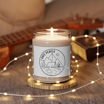 Camping Humor Soy Candle "I Hate People" - 9oz Natural Wax Scented Unique Gift - £21.11 GBP