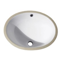 Undermount 18 in. Oval Vitreous China ceramic sink in White - £73.19 GBP