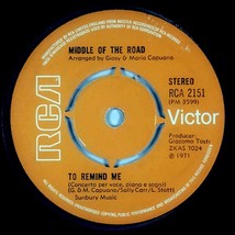 Middle of the Road - Soley Soley / To Remind Me [7&quot; 45 rpm Single] UK Import - £4.54 GBP