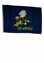 12X18 12&quot;X18&quot; U.S. Navy Seabees Sleeve Flag Boat Car Garden - £11.94 GBP