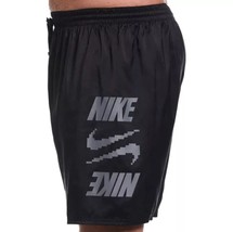 Nike Men&#39;s BIG &amp; TALL Digi Stack Breaker 9&quot; Swim Trunks Black Size Large NEW - £41.62 GBP