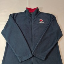 Due North Canada Men L Blue Full Zip Mock Neck Fleece Tourist Sweatshirt Jacket image 11