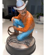 UNIVERSAL STATUARY CORP 1986 COWBOY WESTERN MAN KNEELING WITH LASSO # 538 - $386.99