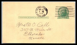 1938 US Postal Card - Los Angeles, California to El Dorado, Kansas T5 - $2.96