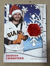 2021 Topps Holiday Relic Santa Hat Patch #WHRBC Brandon Crawford SN 56/75⚾ - £9.22 GBP