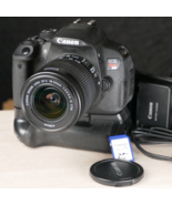 Canon EOS Rebel T5i EF-S 18-55 IS STM DSLR Camera Kit W Battery Grip *TE... - £201.57 GBP