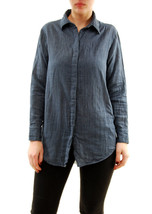 SUNDRY Womens Shirt Flannel Striped Long Sleeve Cosy Fit Casual Blue Size S - £45.81 GBP