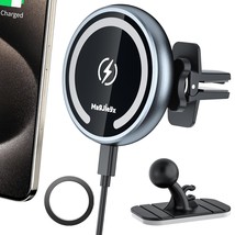 For Magsafe Car Mount Wireless Charger Magnetic Fast Charging Compatible With Ip - £48.76 GBP
