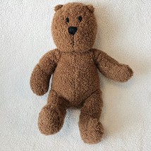 Baby Gap Brannan Brown Teddy Bear Plush Stuffed Toy Bean Bag Curly Fur 12&quot; - $19.79