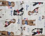 Flannel Back Vinyl Tablecloth 52&quot;x70&quot; Oblong, AMERICAN PATRIOTIC DOGS W/... - $15.83