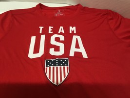 Team Apparel USA Soccer Shirt Men&#39;s Size Medium Red Olympic - $15.79