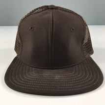 Vintage Brown Trucker Hat Boys Youth Size Mesh Back New Era Pro Model - £8.14 GBP