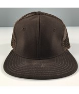 Vintage Brown Trucker Hat Boys Youth Size Mesh Back New Era Pro Model - £8.14 GBP