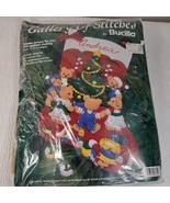 NEW Bucilla TEDDIES AROUND THE TREE Stocking craft Kit Felt teddy bears ... - $456.16 MXN