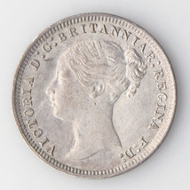 1875 Gran Bretagna Threepence (About Fior di Conio Au Inghilterra 3 Pence Km # - £97.47 GBP