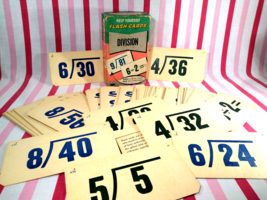 Wonderful Vintage 1959 Division Flash Cards Whitman Publishing + Box  •2 Levels! - £7.86 GBP