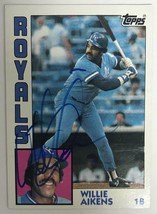 Willie Aikens Signed Autographed 1984 Topps Baseball Card - Kansas City ... - £11.76 GBP