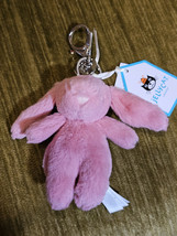 Jellycat Authentic Bashful Pink Bunny Bag Charm Keychain Plush NWT - £33.75 GBP