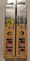 L&#39;Oreal True Match Eye Cream In A Concealer W3-4 Light Clair Lot Of 2 New - $9.86