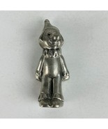 Fine H Pewter Clown Standing Straight Hands At Side Hat Collectible Figure - £12.08 GBP