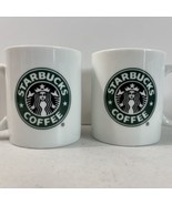 Vintage 2006 STARBUCKS White Coffee Mug Mermaid Logo Doubled Sided 10 oz... - £21.50 GBP