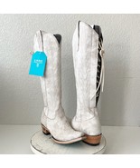 Lane LEXINGTON Knee High Tall Womens Cowboy Boots 7.5 White Western Cowg... - $548.24 CAD