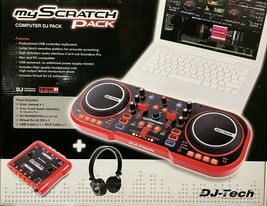 DJ-Tech - MyScratchPack - USB DJ MIDI Controller w/ Headphones &amp; Sound I... - £148.75 GBP