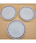 Vintage Anchor Hocking Dinner Plates 3 Brown Copper Filigree Milk Glass ... - $17.99