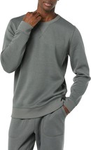 Goodthreads Men&#39;s Slate Gray Crewneck Washed Fleece Sweatshirt - Size: XLT - £12.11 GBP