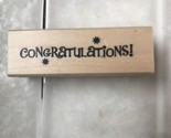 Recollections Rubber Stamp Greetings says Congratulations! - £7.00 GBP