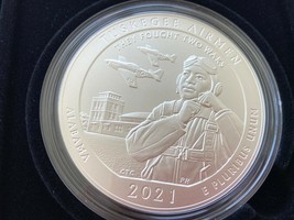 2021 P America Beautiful Tuskegee Airmen Historic Site 5 OUNCE SILVER .25c COIN - £304.67 GBP