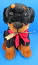 Vtg Chosun Realistic Rottweiler Puppy Dog 10&quot; Plush Stuffed Animal - $15.00